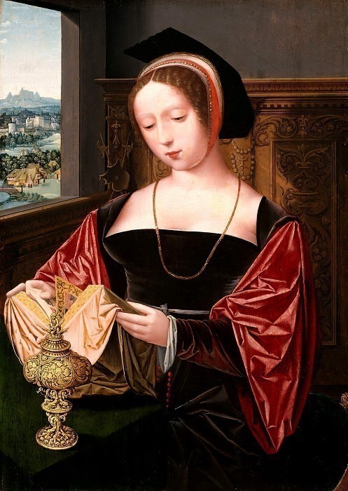 A Lady Reading (Saint Mary Magdalene). Master of the Female Half-Lengths