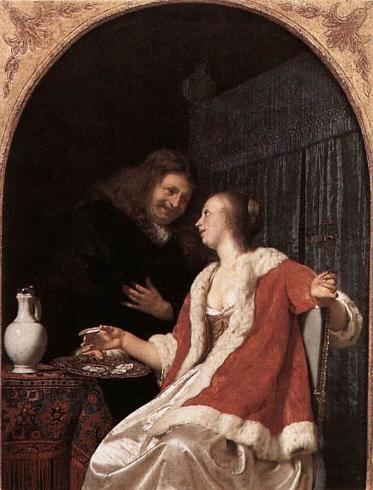 A Meal of Oysters. Frans Van Mieris