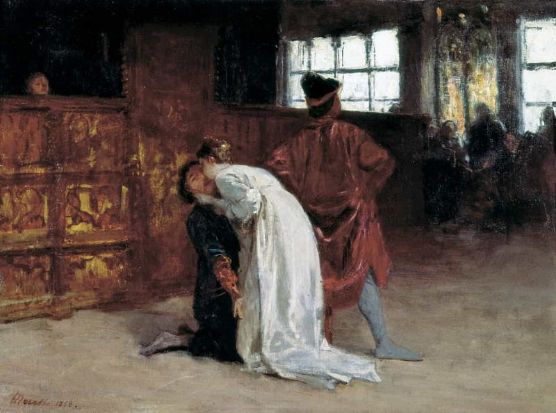 The Kiss. Domenico Morelli