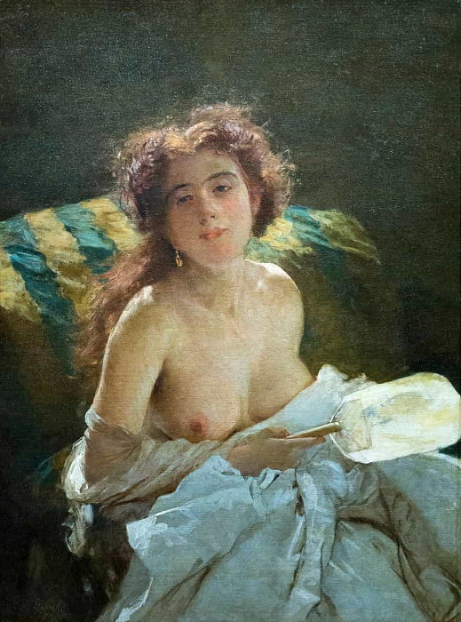 Lady with a Fan. Domenico Morelli