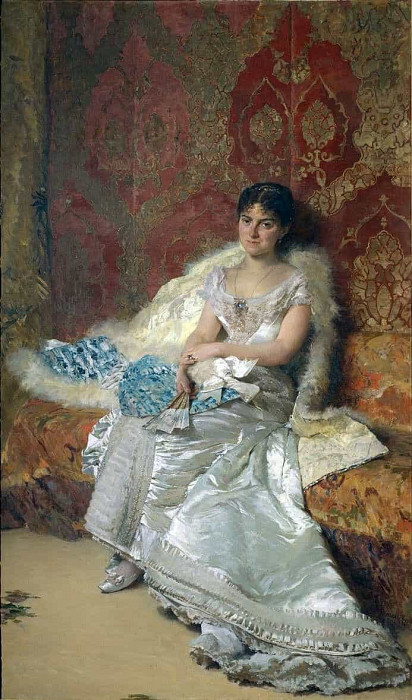 Portrait of Mrs Theresa Oneto Maglione. Domenico Morelli