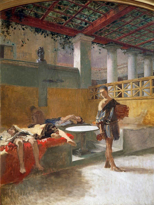 The Triclinium after the Orgy, c.1860. Domenico Morelli