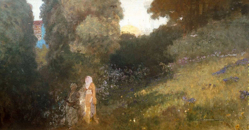 Landscape; Paesaggio. Domenico Morelli