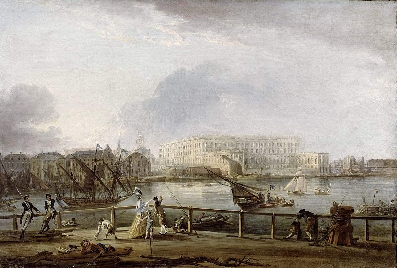 Вид Стокгольмского дворца с моста Скепсхольм. Элиас Мартин