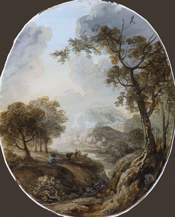 Landscape with shepherd