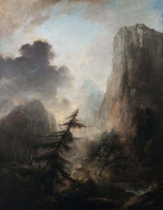 Romantic Landscape with Spruce, Elias Martin
