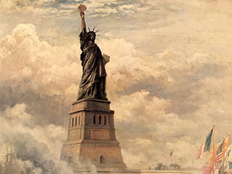 Статуя Свободы, просвящающая мир. Эдвард Моран