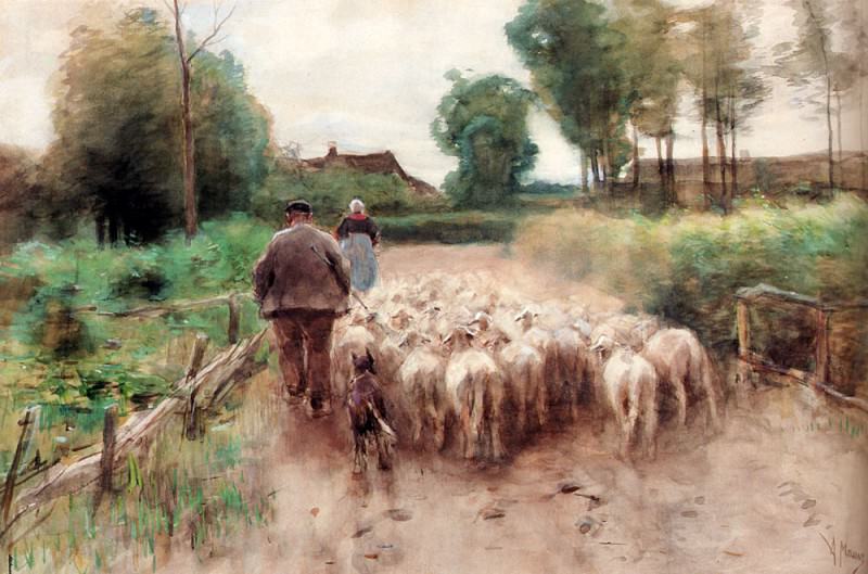 Bringing Home The Flock. Anton Mauve