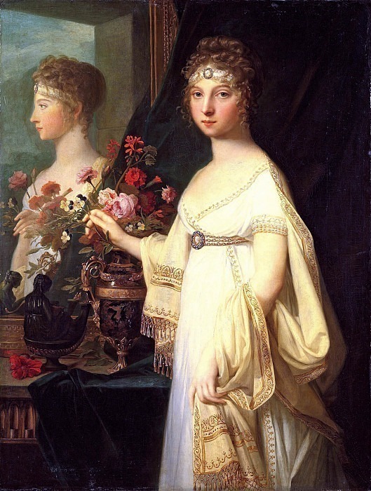 Portrait of Empress Elizabeth Alekseevna. Jean-Laurent Monnier