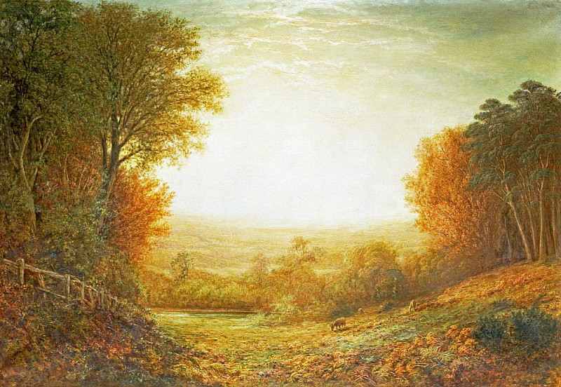 On Hampstead Heath in 1862 or When the Sun in Splendour Fades. John MacWhirter