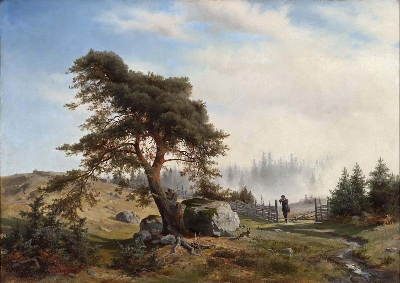 Пейзаж с охотниками, Вильгельм фон Мёрнер