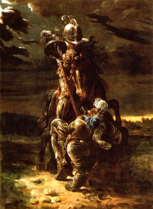 The Combat of Two Knights. Daniel Maclise