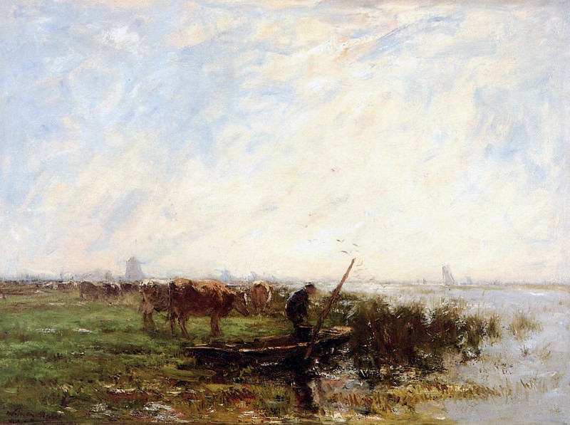 Landscape with cows. Willem Maris