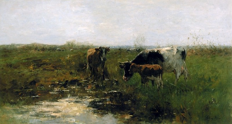 Drinking cows. Willem Maris