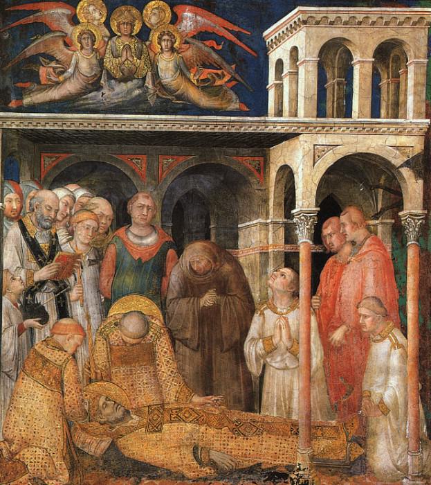 Смерть Св. Мартина, фреска, ок. 1321. Симоне Мартини