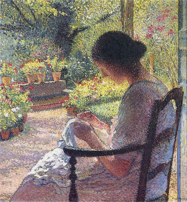 A Woman Sewing. Henri-Jean-Guillaume Martin