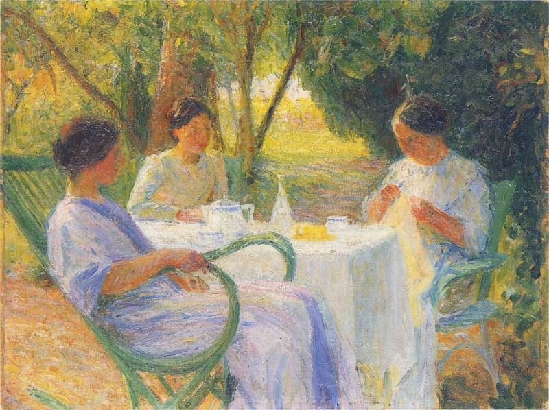 Jeune Femmes en Jardin de Marquayrol. Henri-Jean-Guillaume Martin