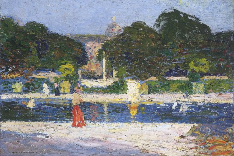 Fountain in the Garden at Luxembourg. Henri-Jean-Guillaume Martin