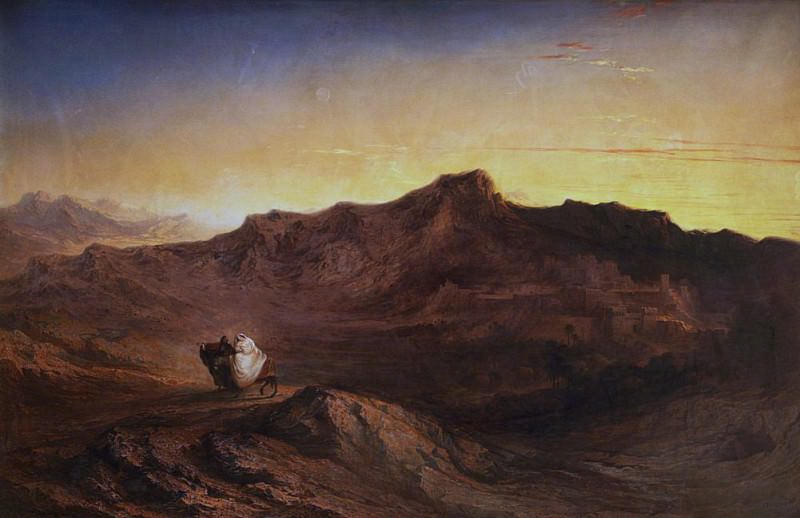 The Flight into Egypt - When He Arose, He Took the Young Child and His Mother by Night. John Martin