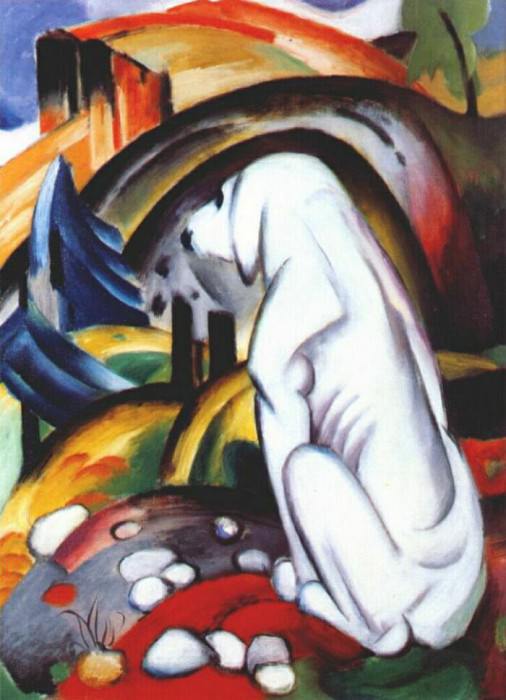 dog before the world 1912. Franz Marc