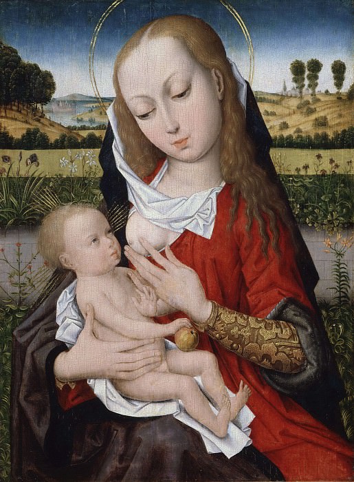 Madonna and Child. Master of the Legend of St. Catherine (Attributed)