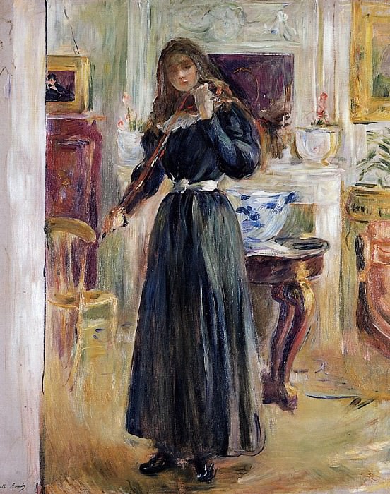 Julie Playing a Violin. Berthe Morisot