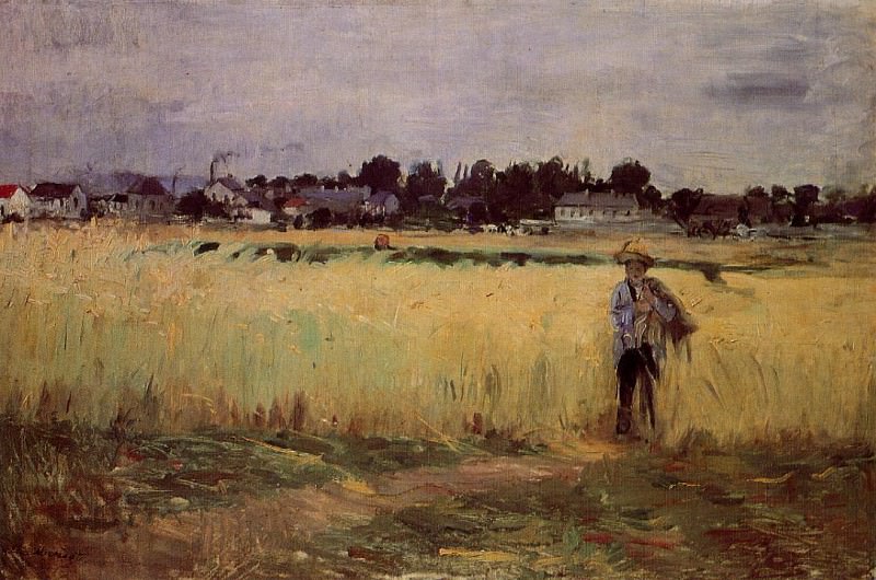In the Wheat Fields at Gennevilliers. Berthe Morisot