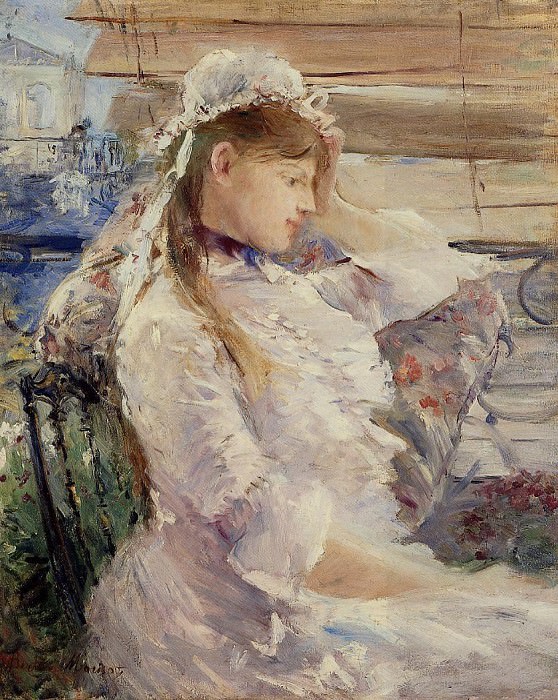 Behind the Blinds. Berthe Morisot