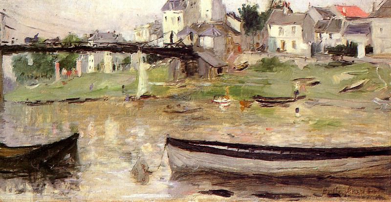 Boats on the Seine. Berthe Morisot