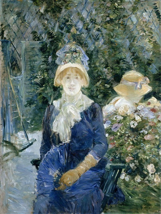 Woman in a Garden. Berthe Morisot