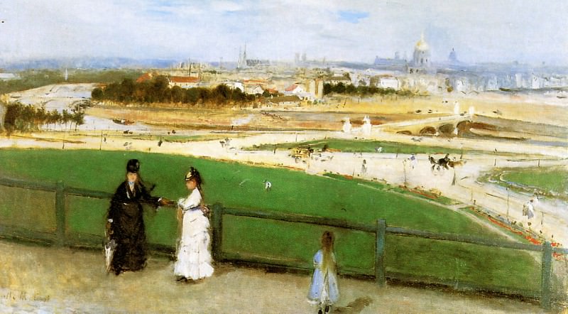 Вид Парижа с Трокадеро, 1872. Берта Моризо