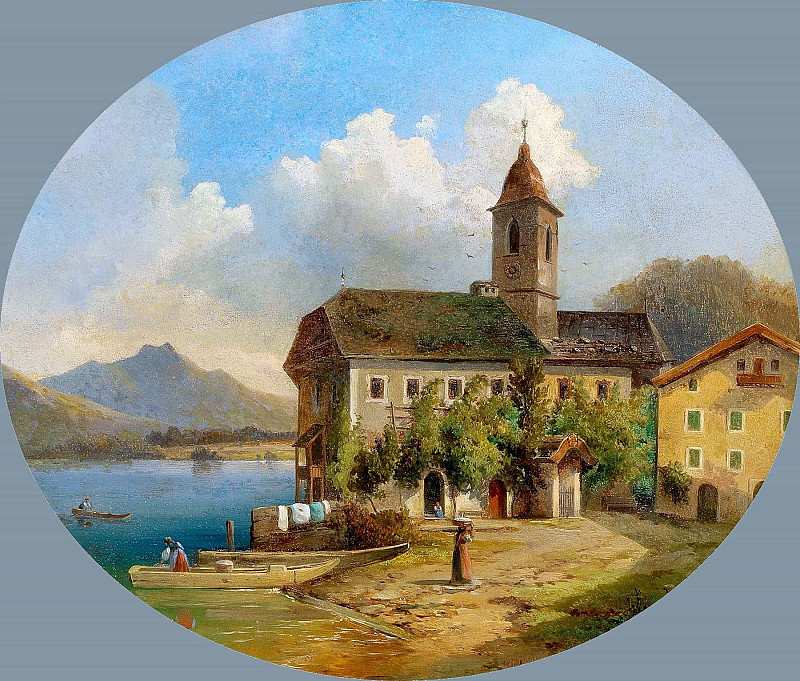 Вид на Санкт-Вольфганг. Эдмунд Малкнехт