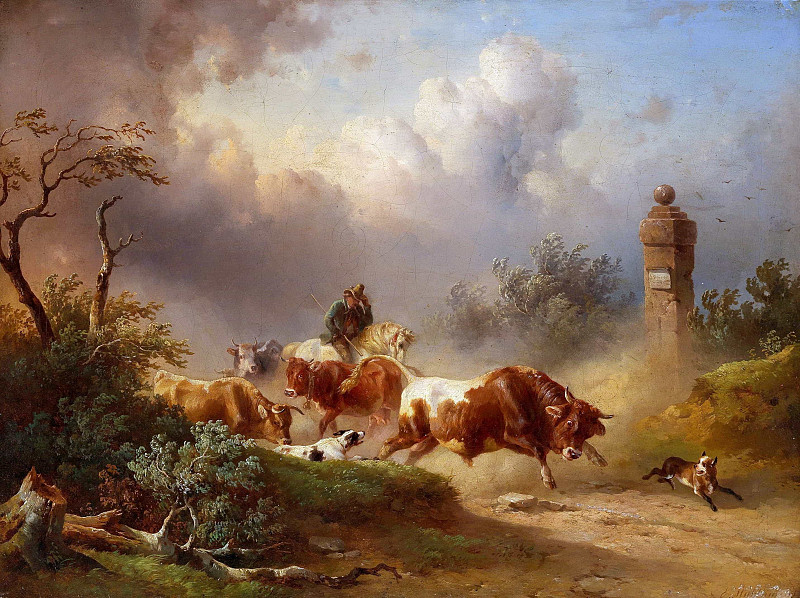 Returning Home With An Approaching Storm. Edmund Mahlknecht