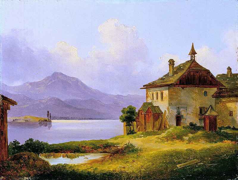 House by the lake in the Salzkammergut; Haus am See im Salzkammergut. Edmund Mahlknecht