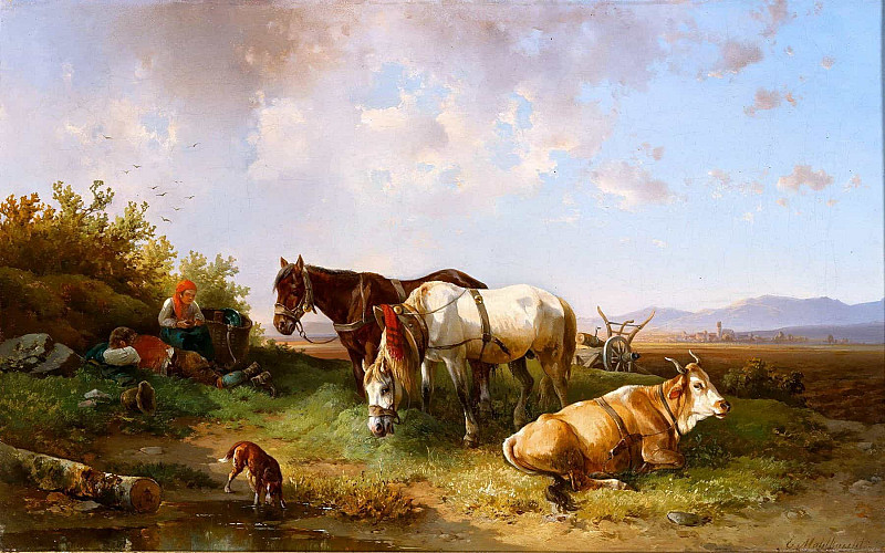 Resting in the Fields, in the Background Perchtoldsdorf. Edmund Mahlknecht