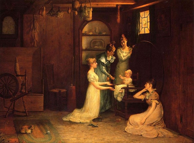 Playing with Baby. Francis Davis Millet