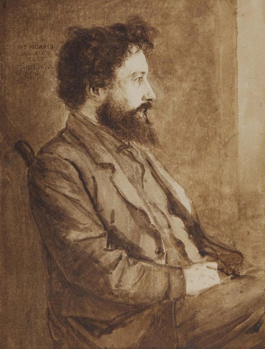 Portrait of William Morris. Charles Fairfax Murray