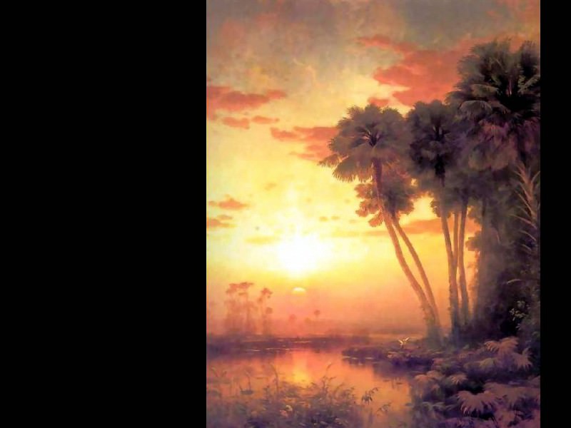 sunset-on-st-johns-river(george mccord)1878-fl art csg001. Джордж МакКорд