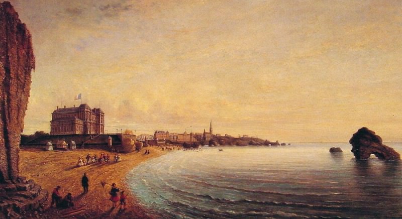 The beach at Biarritz. Louis Moullin