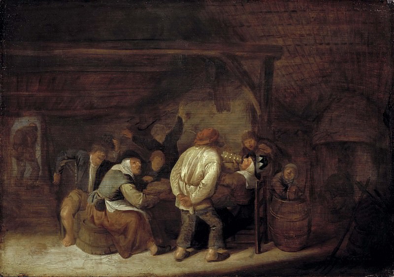 Drinking Peasants [Attributed]
