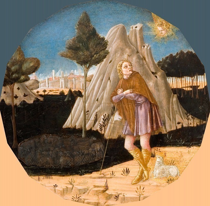 Ангел, являющийся Иоахиму. Маттео ди Джованни ди Бартоло