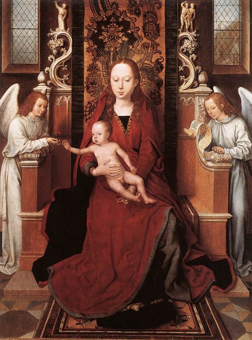 Мадонна с Младенцем и двумя ангелами. Ганс Мемлинг