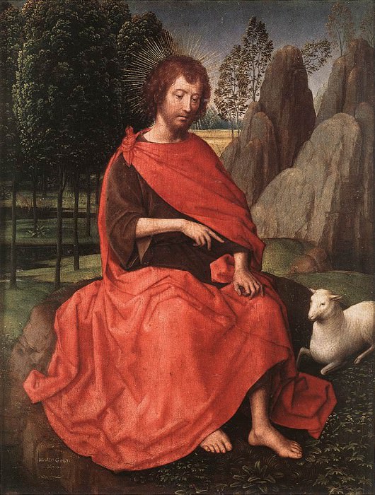 Иоанн Креститель (часть диптиха), 1472. Ганс Мемлинг
