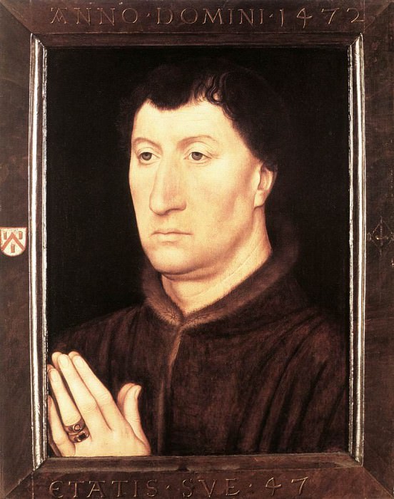 Portrait of Gilles Joye 1472. Hans Memling