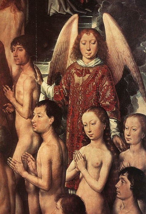 Триптих -Страшный суд- (открытые створки), 1467, фрагмент. Ганс Мемлинг