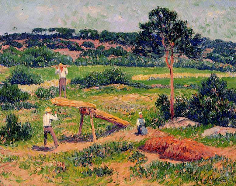 Bretons Working with Wood 1911. Henry Moret
