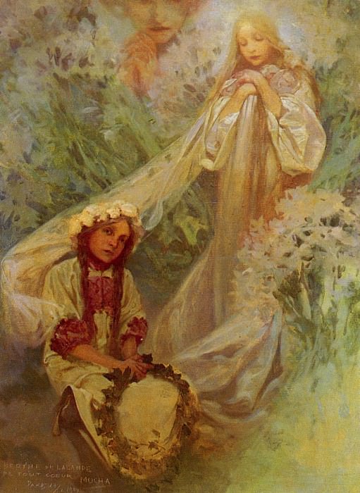 Madonna Of The Lilies. Alphonse Maria Mucha