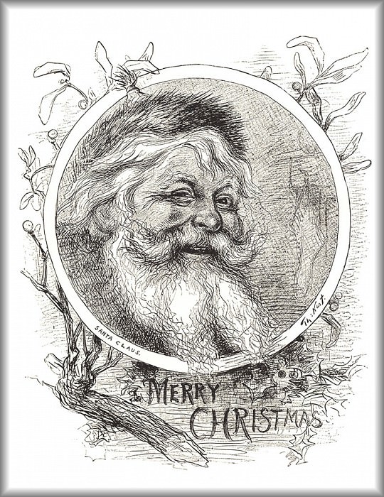 Санта-Клаус, рисунок. Томас Наст