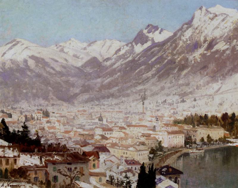  A View Of Como, Eilert Adelsteen Normann