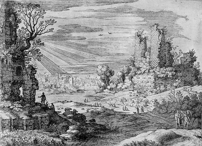 Landscape with ruin. Van Willem Nieulandt